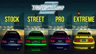 NFS Underground 2 Honda Civic Best VTEC Engine Sound Mods (Stock, Street, Pro, Extreme)