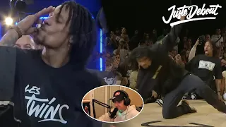 REACTING to LAURENT (Les Twins) vs D SORAKI || Juste Debout GOLD 2023 HIP HOP FINAL