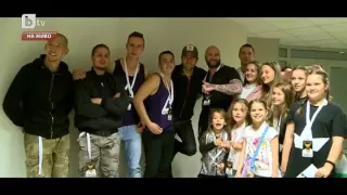 Enrique Backstage meeting the contestants of "Bulgaria's Got Talent" at his show In Sofia, Bulgaria