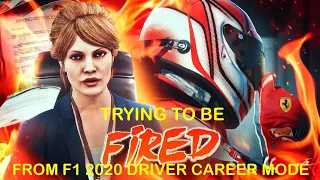 Trying to be fired from F1 2020 as many times possible!!! F1 experiments