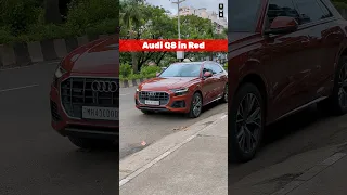 Audi Q8 in red color #suv #luxurycars