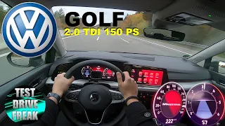 2020 Volkswagen Golf VIII 2.0 TDI 150 PS TOP SPEED AUTOBAHN DRIVE POV