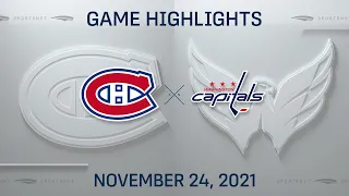 NHL Highlights | Canadiens vs. Capitals - Nov. 24, 2021