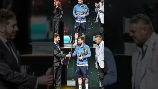 Messi received a ceremonial baton from the President of CONMEBOL #shorts