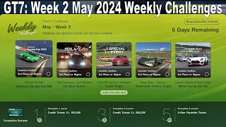 GT7: Weekly Challenges Week 2 (May24) +Tunes/Car Setup. Earn 780k credits. Gran Turismo 7 on PS5