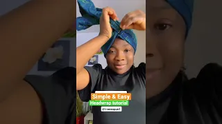 Simple & Quick Headwrap tutorial #short #headwrap