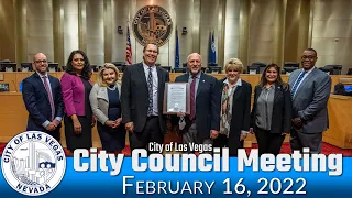 Las Vegas City Council Meeting 2-16-22