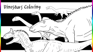 Studying about the dinosaur 14 | Dinosaur Coloring | Edmontosaurus and 4 others dinosaurs | 공룡 색칠