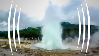 Giant Erupting Icelandic Geyser in BINAURAL Audio - The Sound Traveler