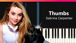 Sabrina Carpenter - "Thumbs" Piano Tutorial - Chords - How To Play - Cover