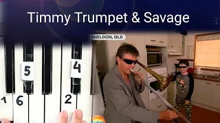 Timmy Trumpet & Savage — Easy piano tutorial / на пианино 🎹