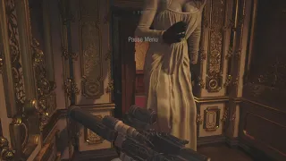 Resident Evil Village bumping into lady dimitrescu's ass reaction