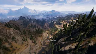 Far Cry 5 Long wing-suit jump landing without parachute.