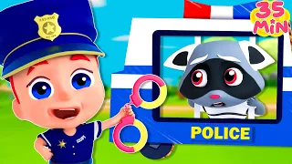 Baby Police Chase Thief | Little Policeman + MORE Safety Tips Kids Songs and Nursery Rhymes