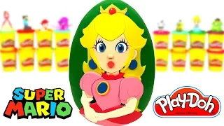 Huevo Sorpresa Gigante de la Princesa Peach de Super Mario en Español de Plastilina Play Doh