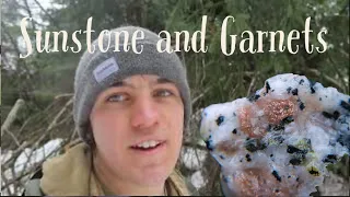 Winter Rockhounding!! SUNSTONE And A SURPRISE Garnet Find!!