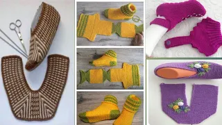 Wonderful ladies socks/ booties design/Beautiful hand knitted woolen socks design