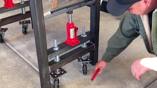 Custom Welding Table with retractable casters