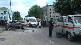 Аварія на вул. 1 Травня в Житомирі: Chevrolet врізався в «Ладу» і перекинувся. Відео з реєстратора