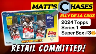 2024 Topps Series 1 Super Box Opening 💎- Hunting for Elly De La Cruz. Can we keep the steak alive?🍀