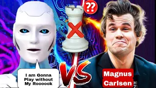 Stockfish 16 (4.2K Elo) Played an Epic Chess Game with Magnus Carlsen without Rook | Chess | Carlsen