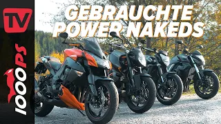 Gebrauchte Power-Naked-Bikes Test: Kawasaki Z1000 | KTM 990 Super Duke | Yamaha FZ1 | Honda CB1000R