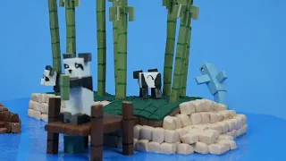 Making Minecraft panda island Polymer Clay