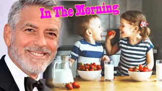 George Clooney and 4-Year-Old Twins in the Morning!