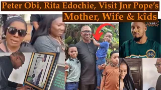 Emotional Moment Peter Obi, Rita Edochie, Kenneth Okwonkwo Pay Condolence to Jnr Pope’s Family
