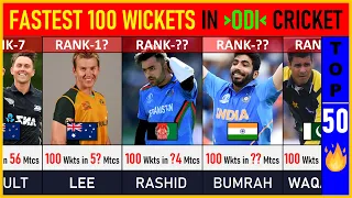 Fastest 100 Wickets in ODI Cricket History : TOP 50 | Cricket List | ODI Cricket