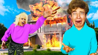 MY CRAZY NEIGHBOR DESTROYED MY HOUSE!!