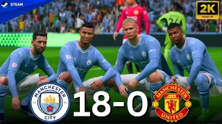 FC 24 - MESSI, RONALDO, NEYMAR, MBAPPE, HAALAND, ALL STARS | Man City 18-0 Man United - FA Cup Final