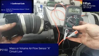 Mercedes w203 Mass Air Flow sensor - How to Test it - c200 2002