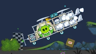 Bad Piggies - Flight In The Night Walkthrough With Zombie Piggies and Bone Inventions!