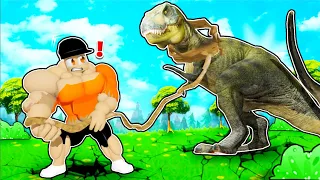 Can I Pull The Heaviest ANCIENT DINOSAURS?! | Roblox Strongman Simulator