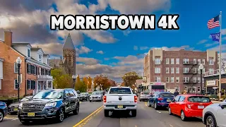 New Jersey 4K🗽Driving Downtown Morristown🗽USA Road trip