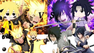 Реакция друзей Наруто и сам Наруто на /Power level/(Naruto vs Sasuke )1/1
