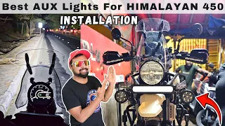 Best 70W Super Strong AUX LIGHTS & HANDGUARDS On My Himalayan 450 | Ready For Long Ride 🔥🔥