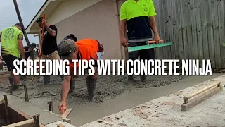 Concrete Screeding  tips with the concrete ninja￼