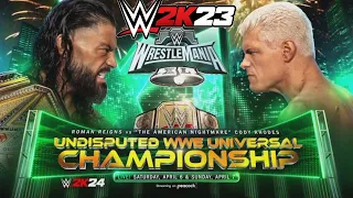 WWE Wrestlemania 40 : Roman Reigns VS Cody Rhodes | FULL Match #Wwe #roman #cody  #wrestlemania