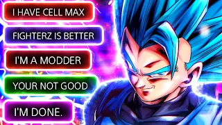 Trash Talker Has A Playable Cell Max. So I Used Super Saiyan Blue Shallot. He Then SWITCHED Games.