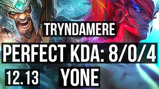 TRYNDA vs YONE (TOP) | 8/0/4, 1.6M mastery, 800+ games, Legendary | EUW Challenger | 12.13