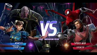 MARVEL VS. CAPCOM: INFINITE Nemesis and Chun-Li vs Superior Spider-Man and Spencer