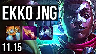 EKKO vs DIANA (JUNGLE) | 6.1M mastery, 2500+ games, Legendary, 16/3/9 | EUW Challenger | v11.15