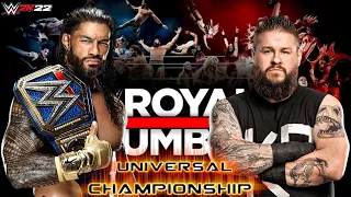 WWE 2K22 - Roman Reigns vs Kevin Owens Universal Champianship | Smackdown Live Royal Rumble Rematch!