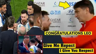 Messi Show respect to Croatian Coach After The Game & A new lesson to Van Gaal, Netherlands Coach