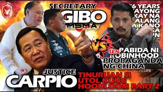 SEC GIBO TEODORO AT JUSTICE CARPIO SSINAGOT SII ROBIN PADILLA TUNGKOL SA MGA KANO SA WPS