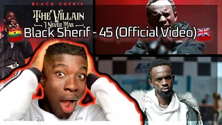 BLACK SHERIF x TG OMORI🔥| 45 (Official Video) UK REACTION (Black Sherif Is Ghana's Starboy 🇬🇭)