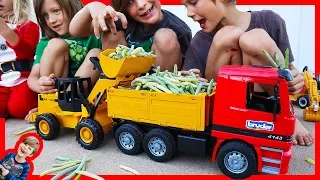 Construction Trucks - Bruder Dump Truck Makes Chicken Soup