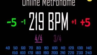 Metronomo Online - Online Metronome - 219 BPM 4/4